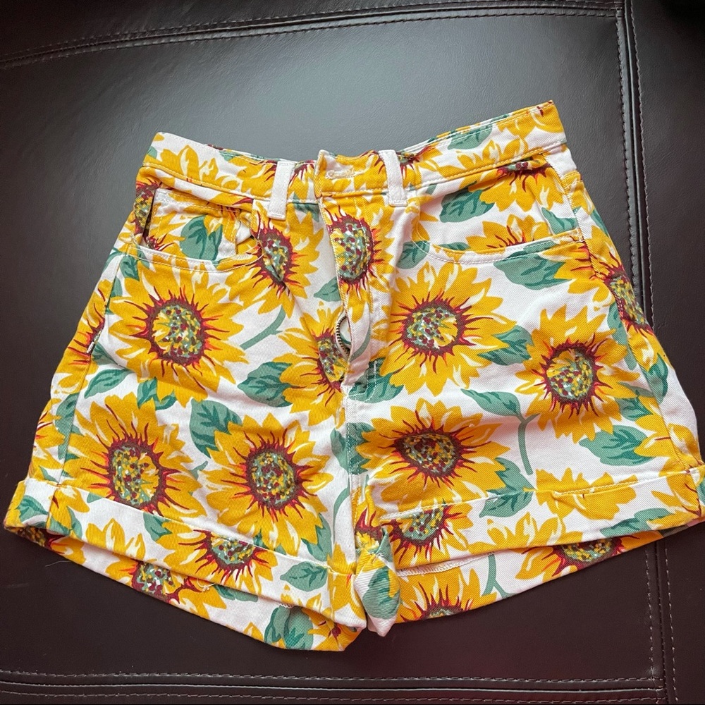 Sunflower High Waisted Shorts